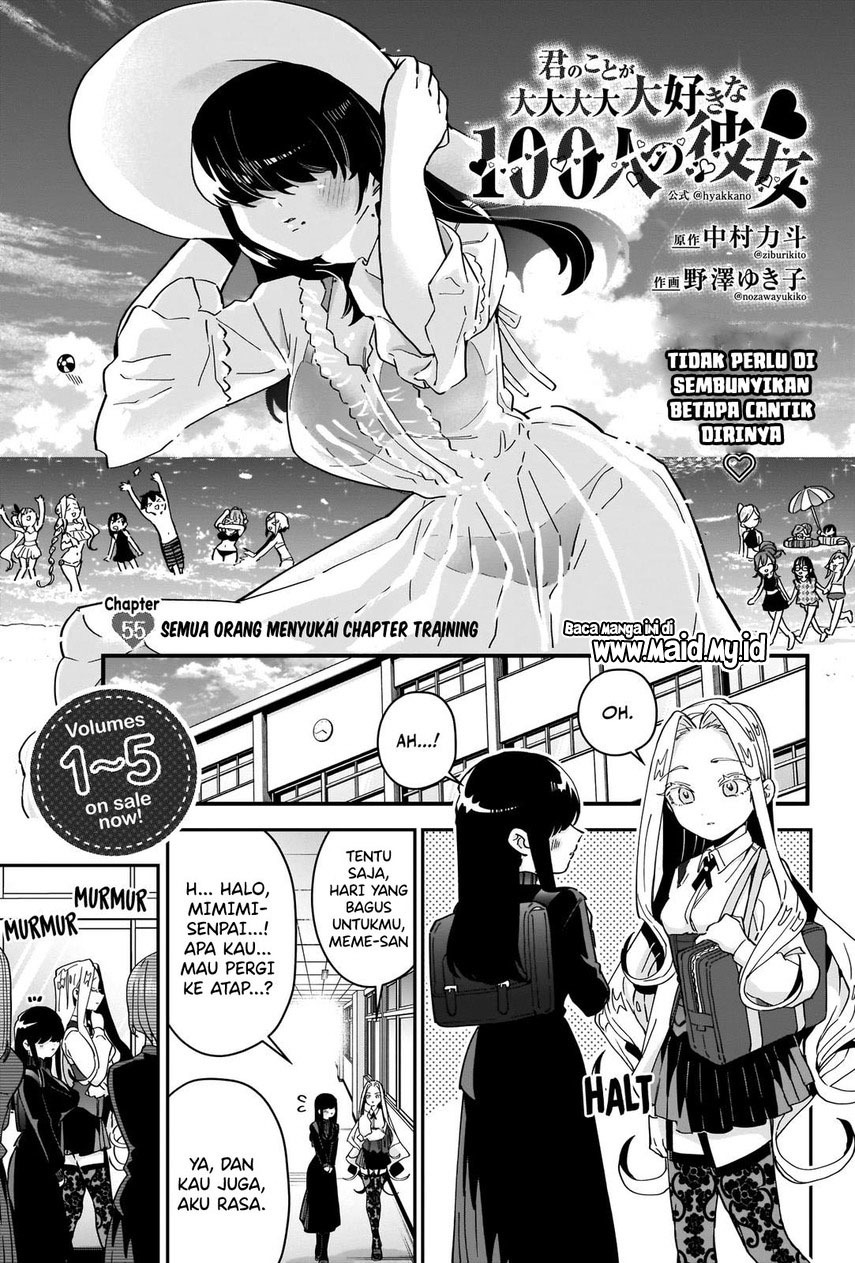 Kimi no Koto ga Dai Dai Dai Dai Daisuki na 100-ri no Kanojo Chapter 55 Bahasa Indonesia